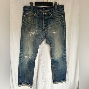 A.P.C. Vintage Wash Slim Jeans in Blue